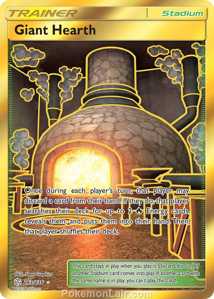 2019 Pokemon Trading Card Game Cosmic Eclipse Price List – 263 Giant Hearth