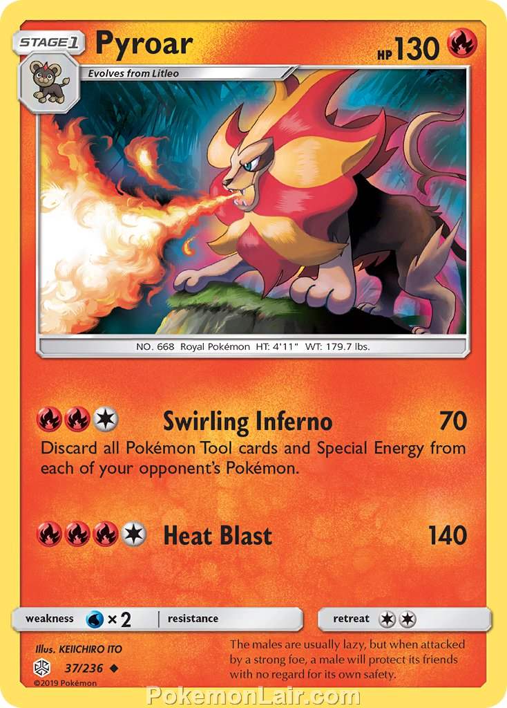 2019 Pokemon Trading Card Game Cosmic Eclipse Price List – 37 Pyroar