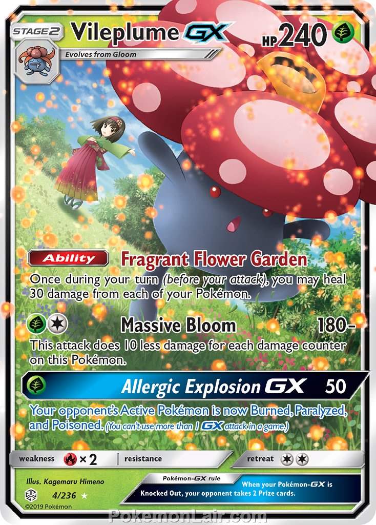 2019 Pokemon Trading Card Game Cosmic Eclipse Price List – 4 Vileplume GX