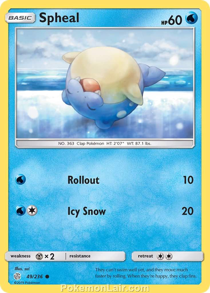 2019 Pokemon Trading Card Game Cosmic Eclipse Price List – 49 Spheal