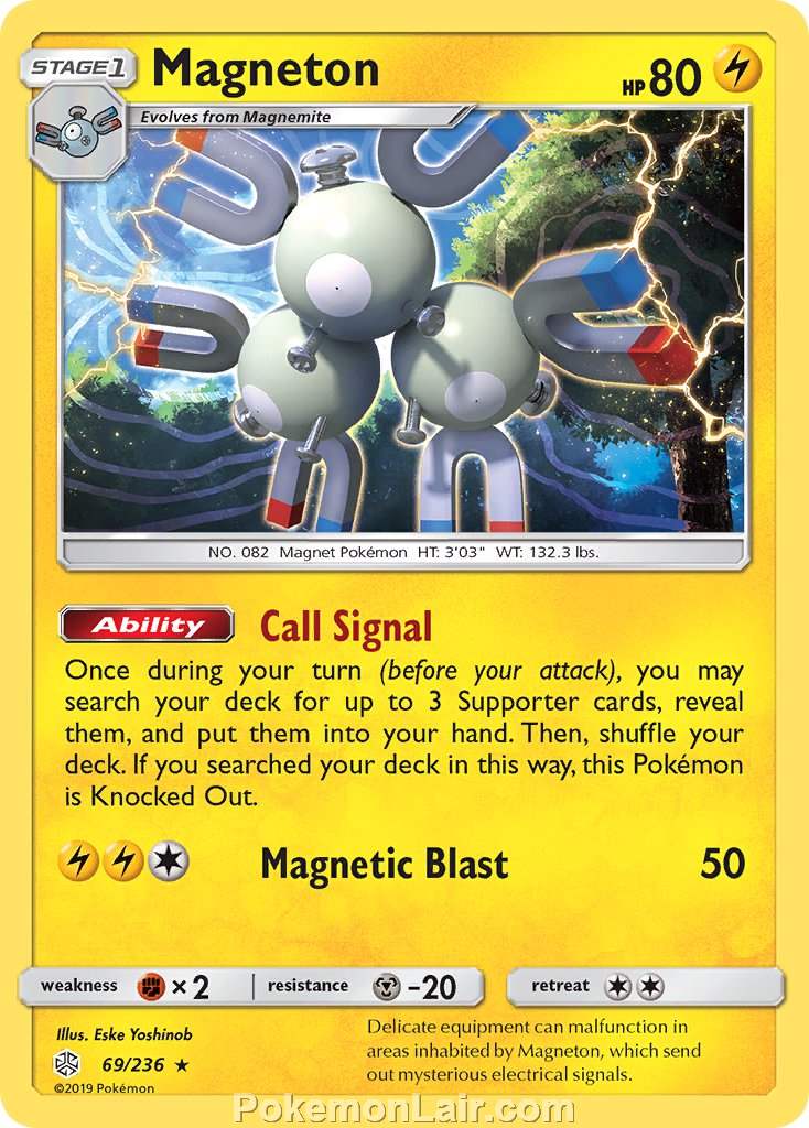 2019 Pokemon Trading Card Game Cosmic Eclipse Price List – 69 Magneton