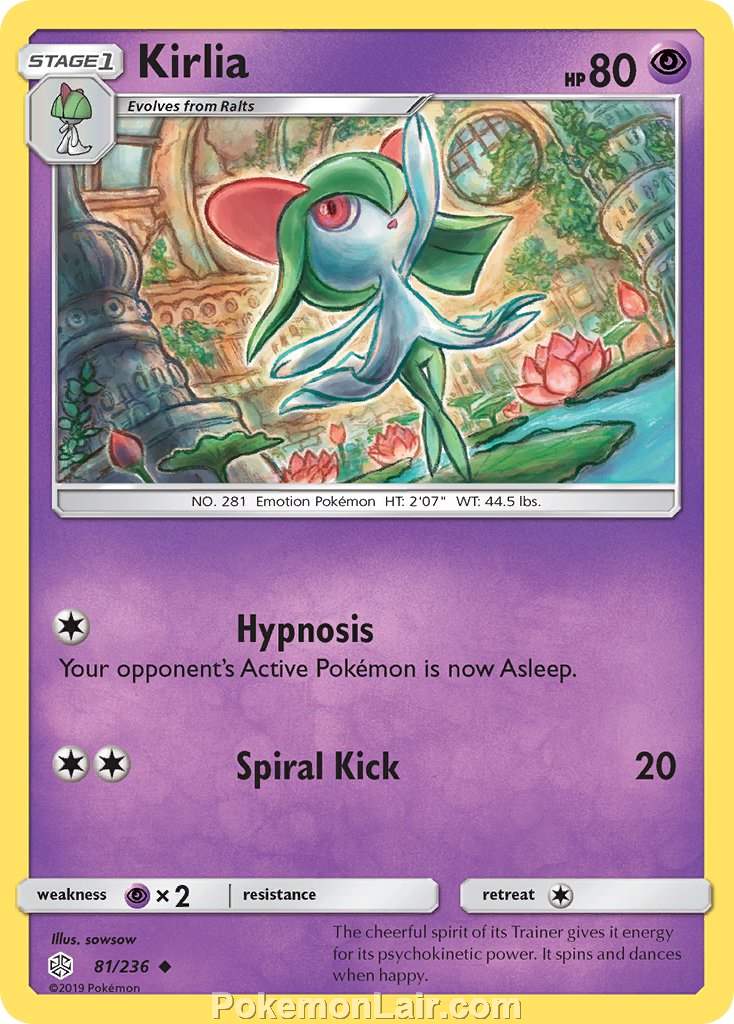 2019 Pokemon Trading Card Game Cosmic Eclipse Price List – 81 Kirlia