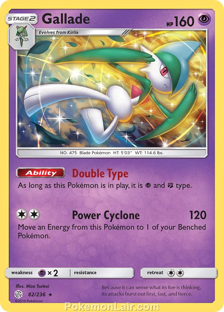 2019 Pokemon Trading Card Game Cosmic Eclipse Price List – 82 Gallade