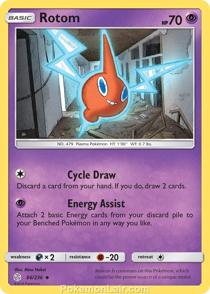 2019 Pokemon Trading Card Game Cosmic Eclipse Price List – 86 Rotom