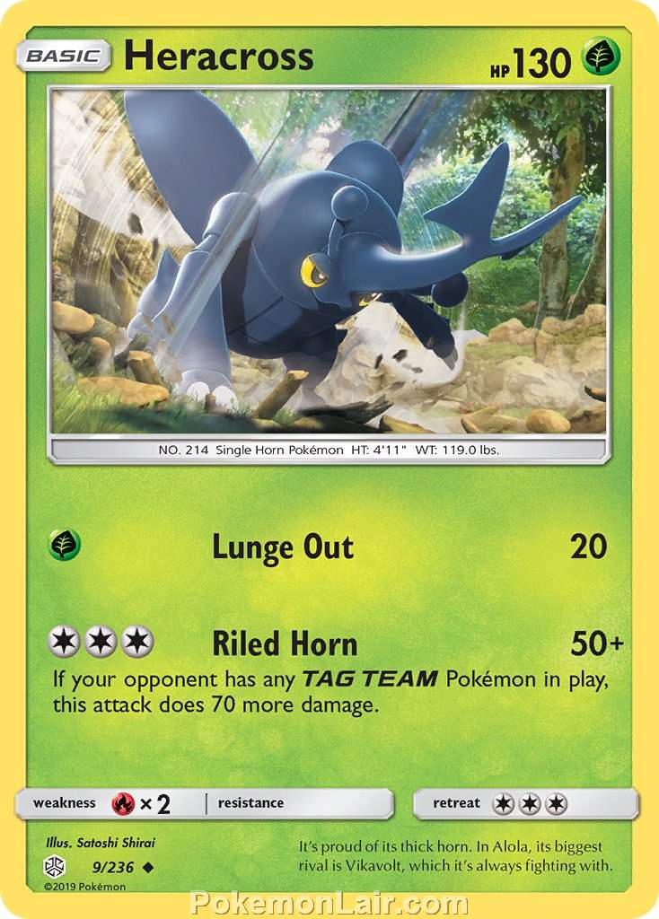 2019 Pokemon Trading Card Game Cosmic Eclipse Price List – 9 Heracross