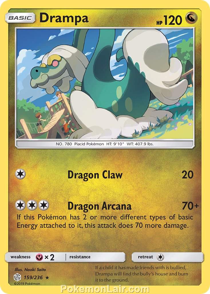 2019 Pokemon Trading Card Game Cosmic Eclipse Set – 159 Drampa