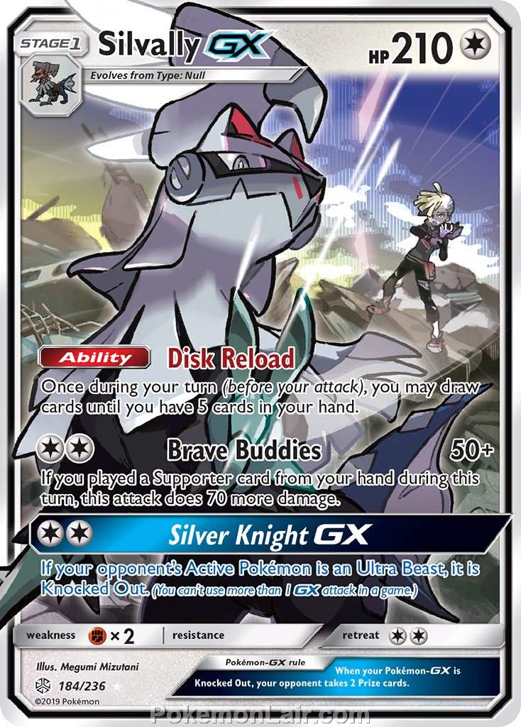 2019 Pokemon Trading Card Game Cosmic Eclipse Set – 184 Silvally GX