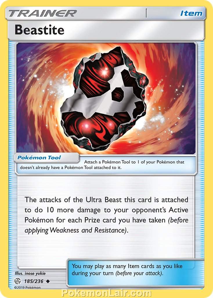 2019 Pokemon Trading Card Game Cosmic Eclipse Set – 185 Beastite
