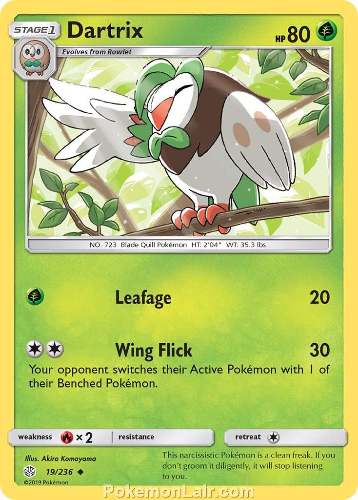 2019 Pokemon Trading Card Game Cosmic Eclipse Set – 19 Dartrix