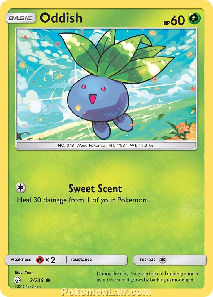 2019 Pokemon Trading Card Game Cosmic Eclipse Set – 2 Oddish