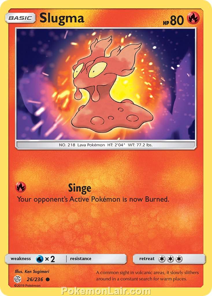 2019 Pokemon Trading Card Game Cosmic Eclipse Set – 26 Slugma