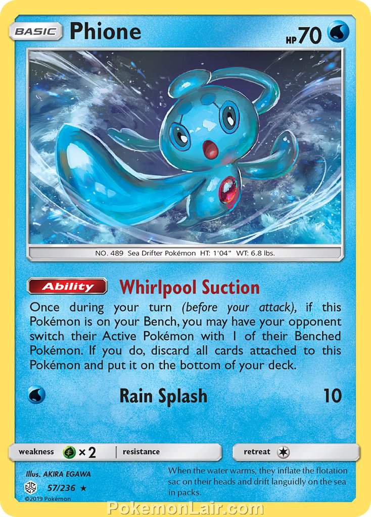 2019 Pokemon Trading Card Game Cosmic Eclipse Set – 57 Phione