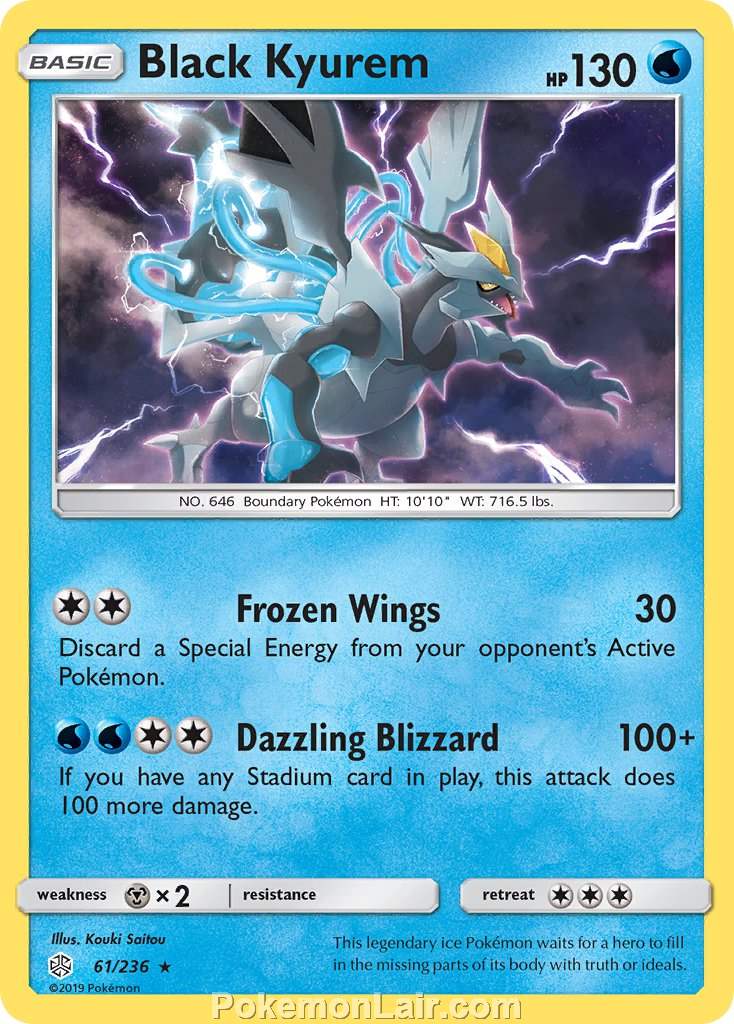 2019 Pokemon Trading Card Game Cosmic Eclipse Set – 61 Black Kyurem