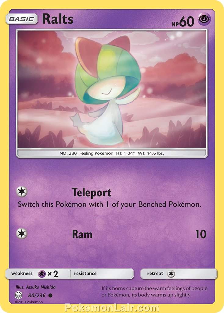 2019 Pokemon Trading Card Game Cosmic Eclipse Set – 80 Ralts