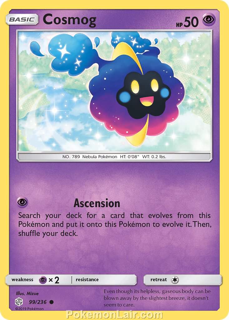 2019 Pokemon Trading Card Game Cosmic Eclipse Set – 99 Cosmog