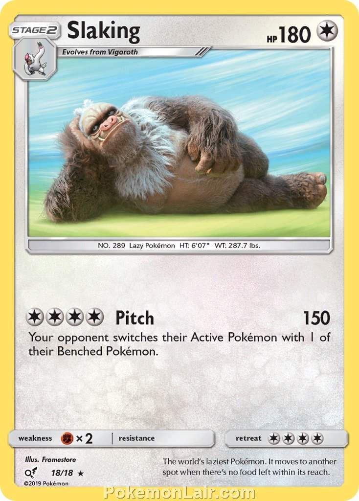 2019 Pokemon Trading Card Game Detective Pikachu Price List – 18 Slaking