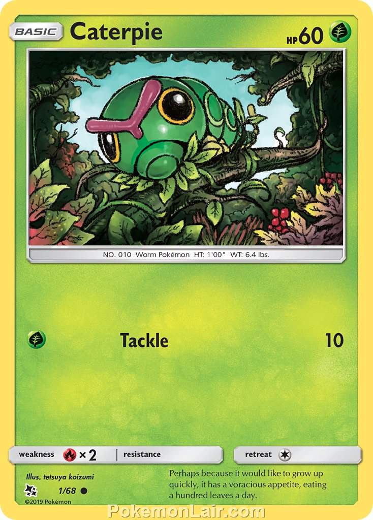 2019 Pokemon Trading Card Game Hidden Fates Price List – 1 Caterpie