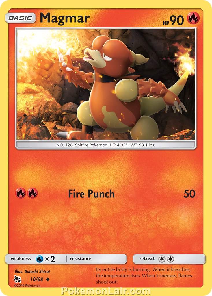 2019 Pokemon Trading Card Game Hidden Fates Price List – 10 Magmar