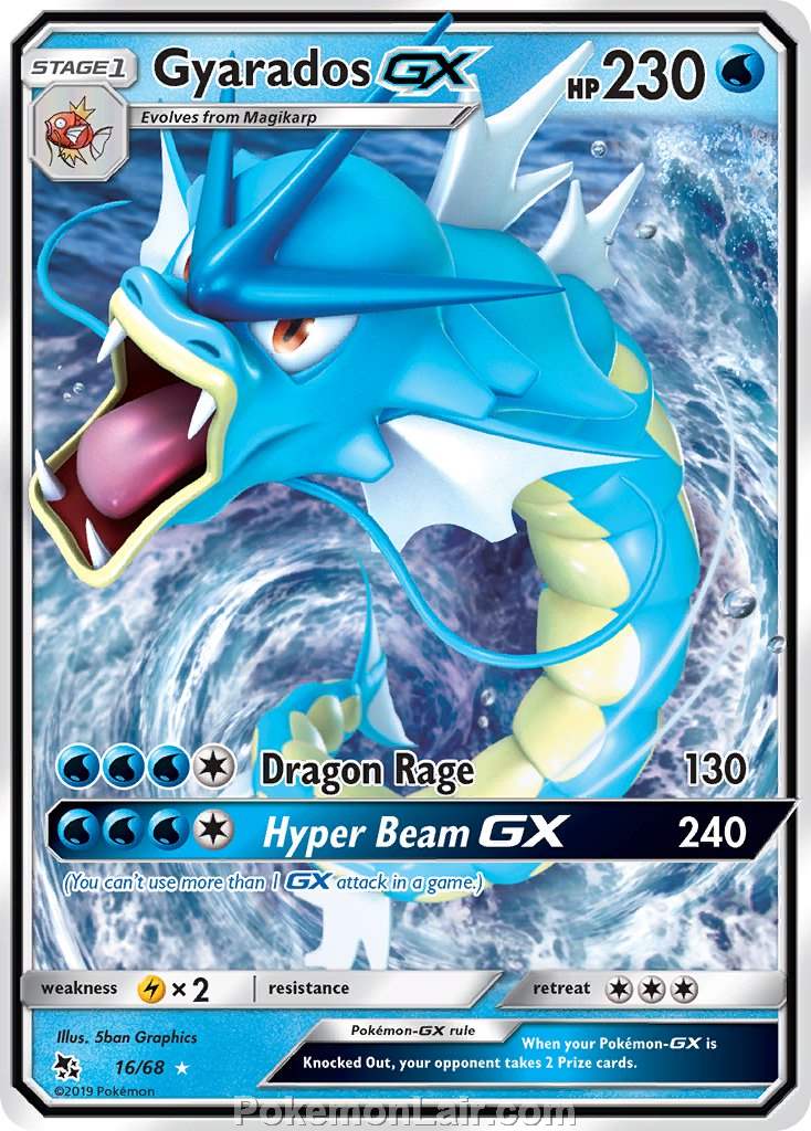 2019 Pokemon Trading Card Game Hidden Fates Price List – 16 Gyarados GX