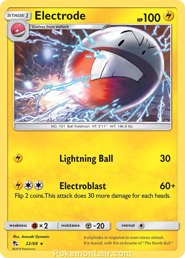 2019 Pokemon Trading Card Game Hidden Fates Price List – 22 Electrode