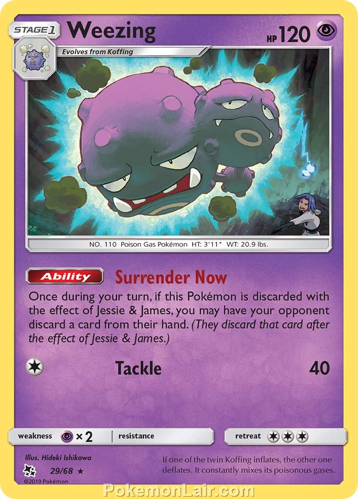 2019 Pokemon Trading Card Game Hidden Fates Price List – 29 Weezing
