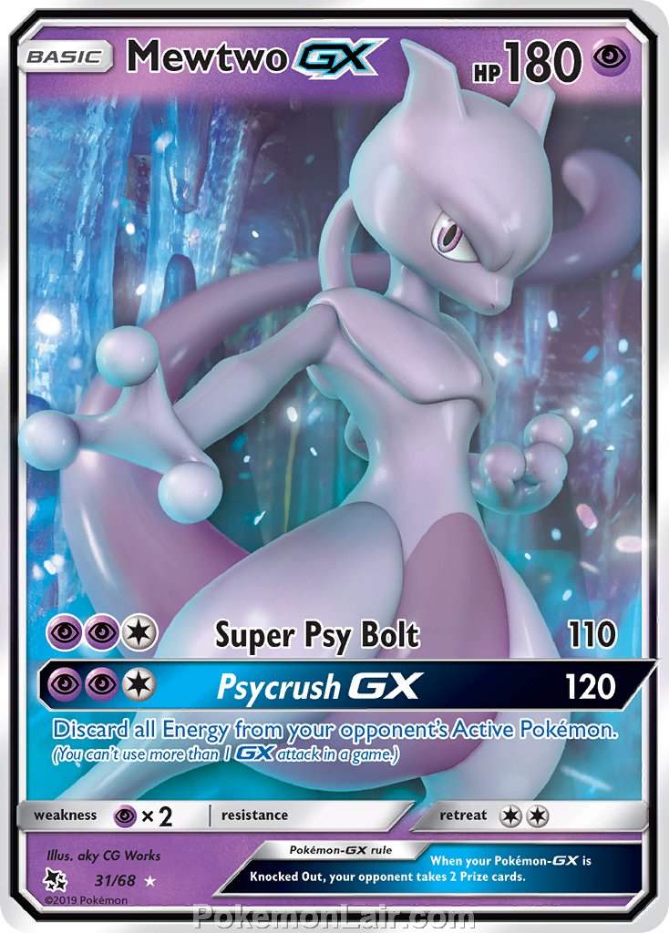 2019 Pokemon Trading Card Game Hidden Fates Price List – 31 Mewtwo GX