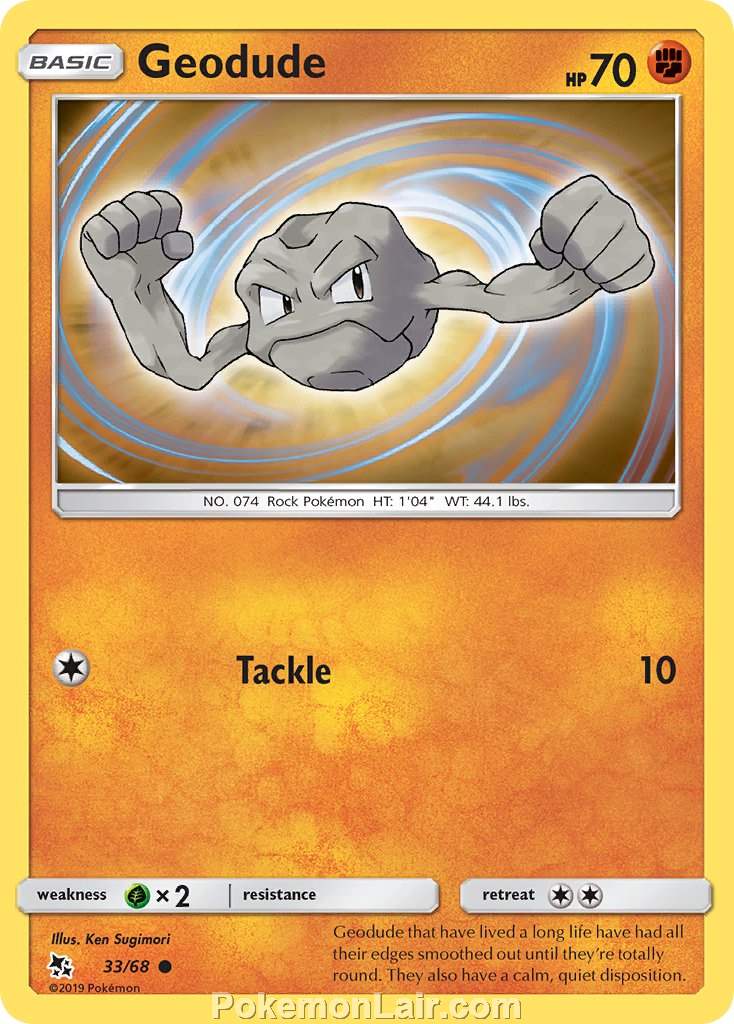 2019 Pokemon Trading Card Game Hidden Fates Price List – 33 Geodude