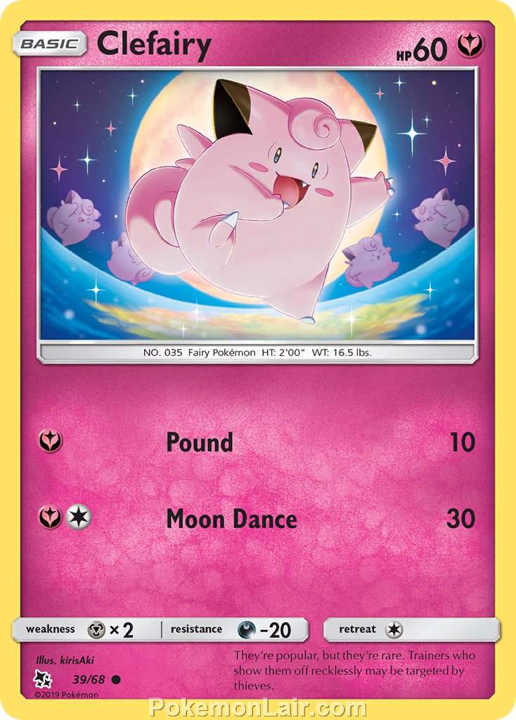 2019 Pokemon Trading Card Game Hidden Fates Price List – 39 Clefairy