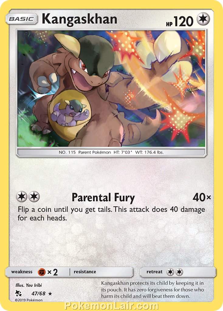 2019 Pokemon Trading Card Game Hidden Fates Price List – 47 Kangaskhan