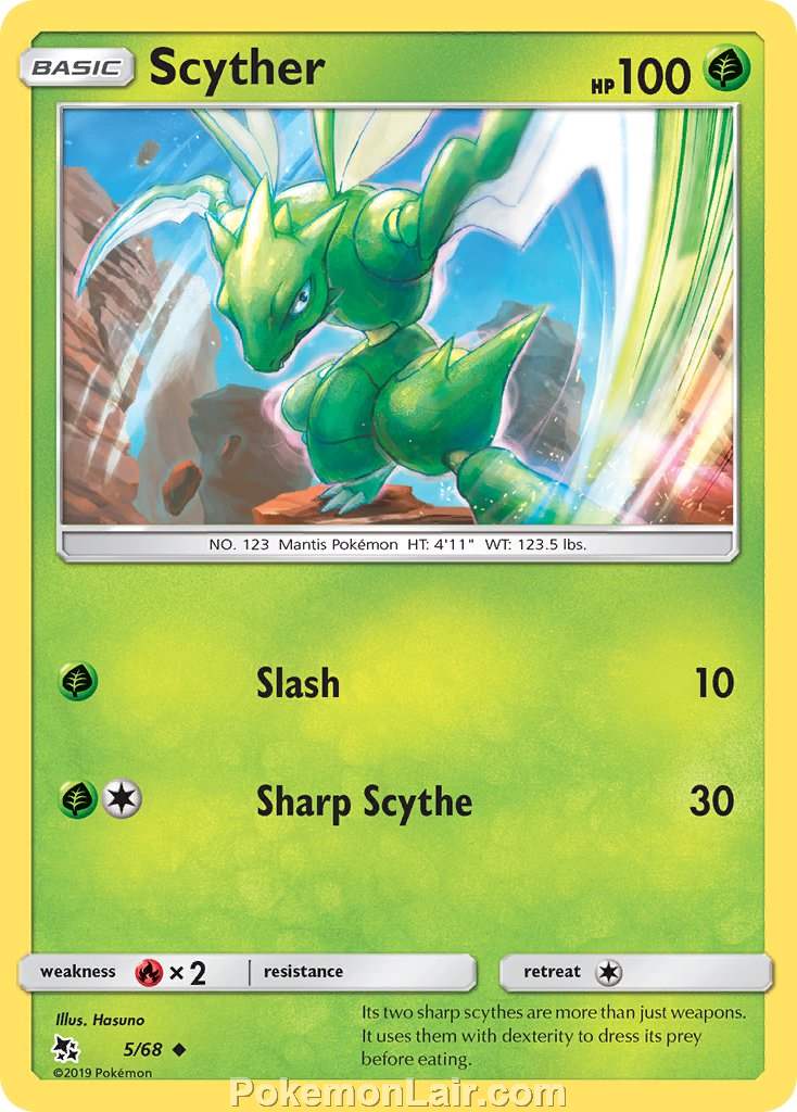 2019 Pokemon Trading Card Game Hidden Fates Price List – 5 Scyther