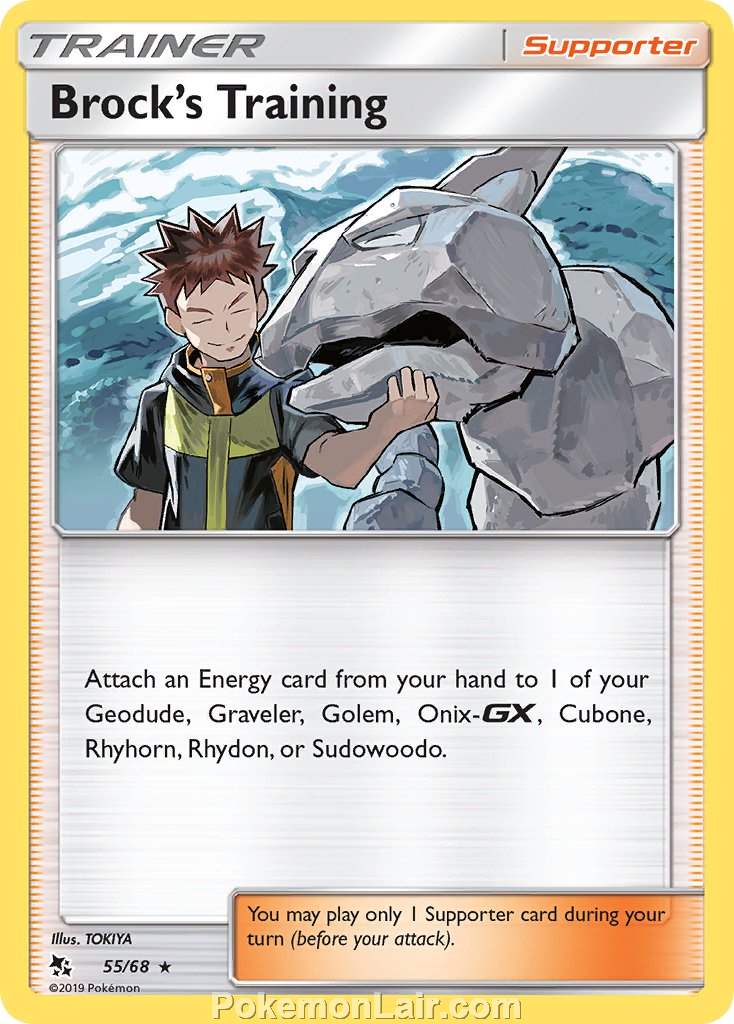 2019 Pokemon Trading Card Game Hidden Fates Price List – 55 Brocks Training