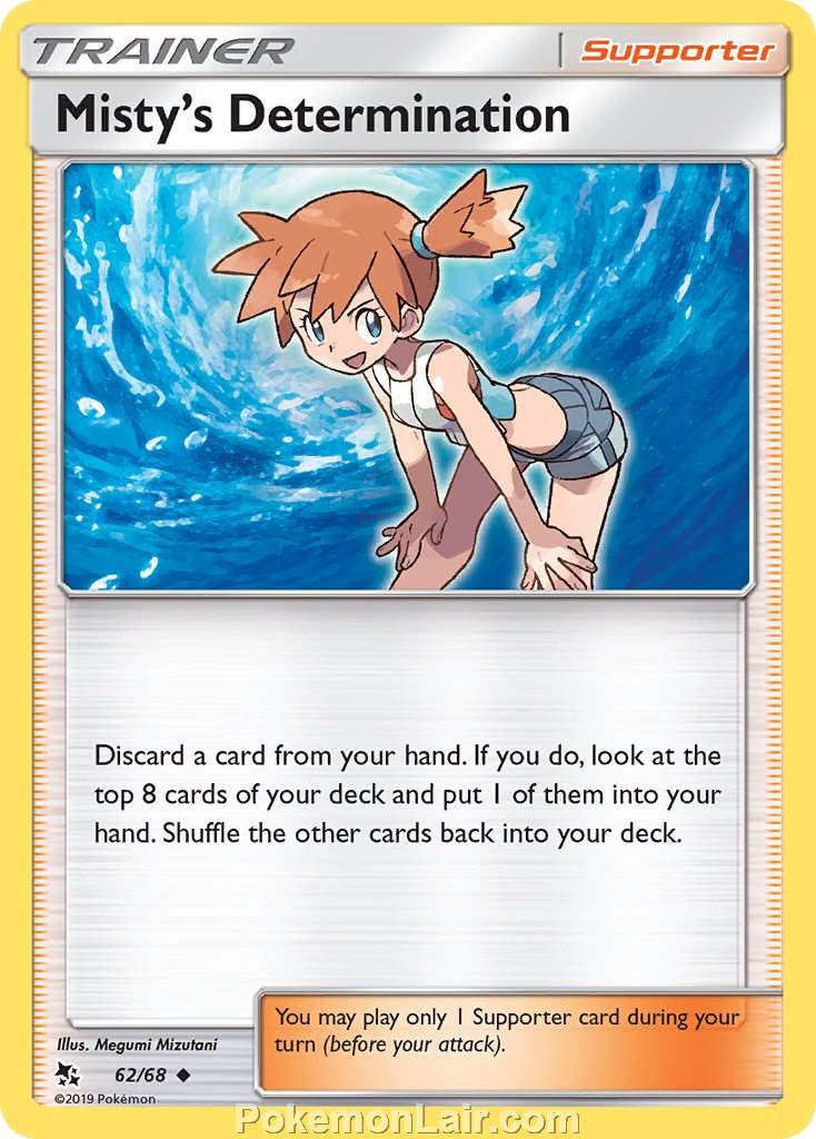 2019 Pokemon Trading Card Game Hidden Fates Price List – 62 Mistys Determination