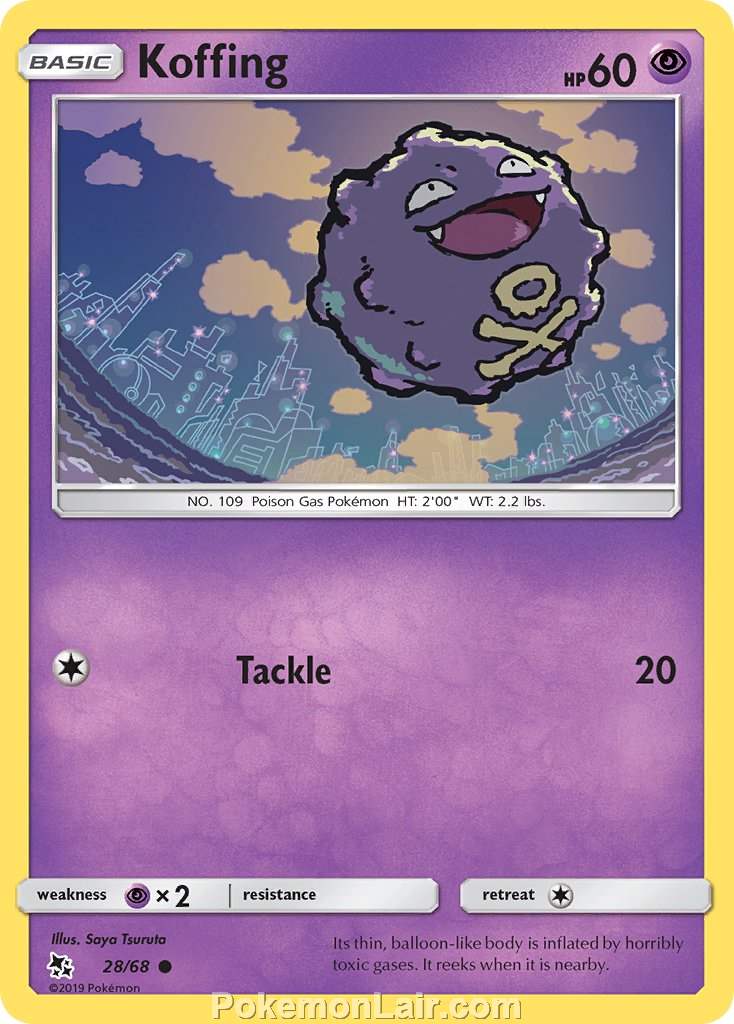 2019 Pokemon Trading Card Game Hidden Fates Set – 28 Koffing