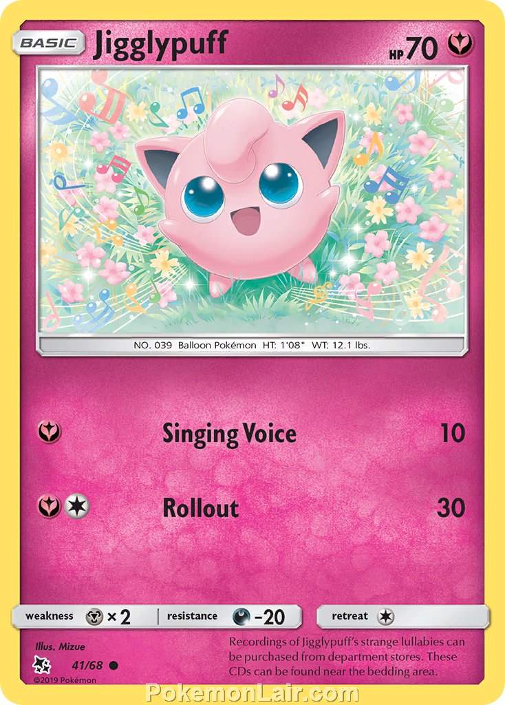 2019 Pokemon Trading Card Game Hidden Fates Set – 41 Jigglypuff