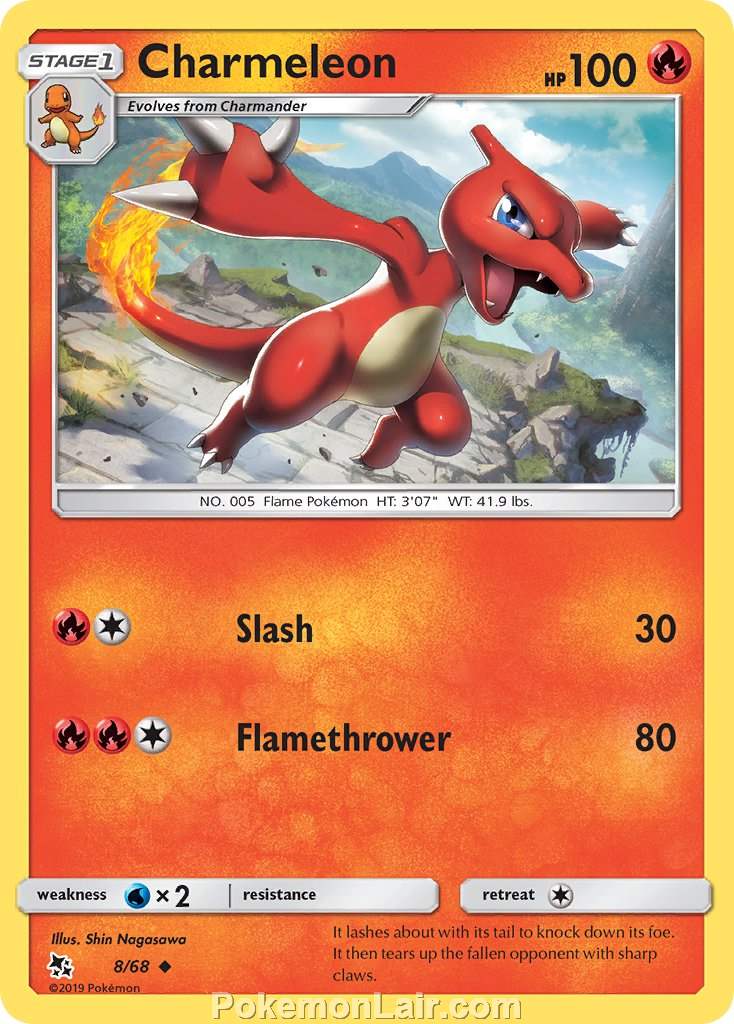 2019 Pokemon Trading Card Game Hidden Fates Set – 8 Charmeleon