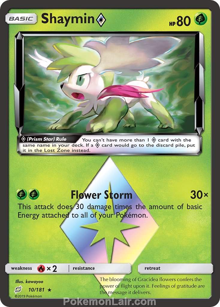 2019 Pokemon Trading Card Game Team Up Price List – 10 Shaymin