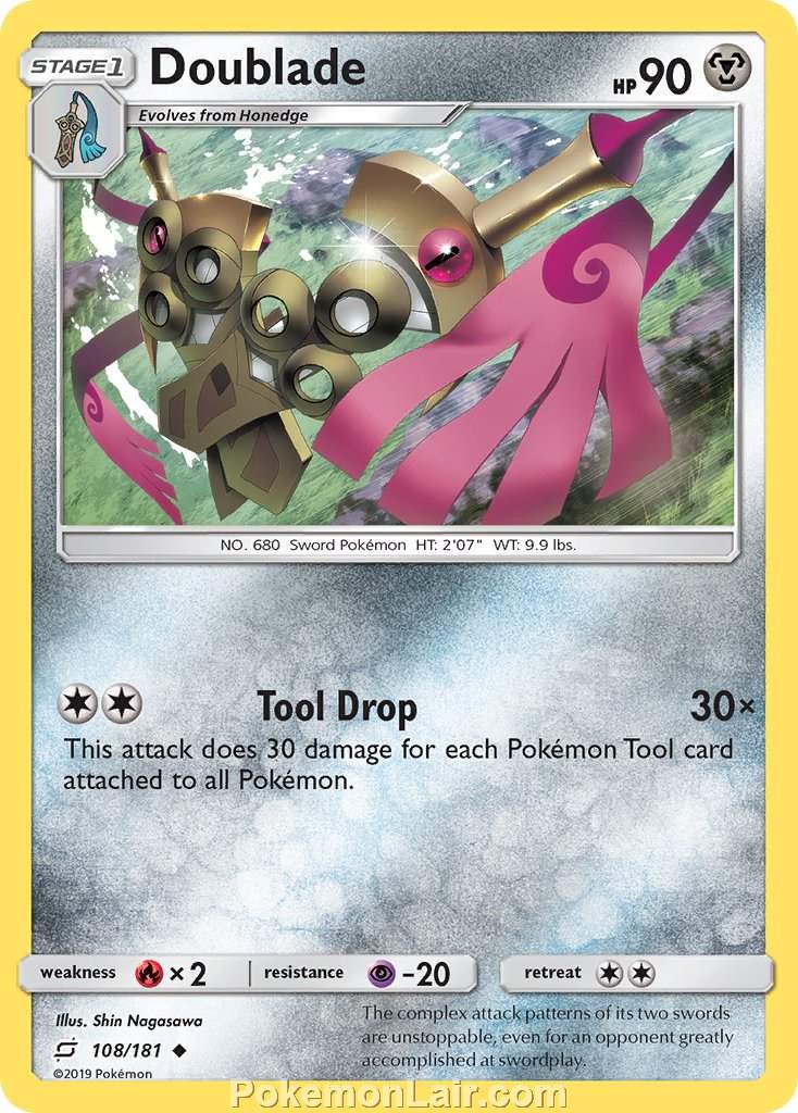 2019 Pokemon Trading Card Game Team Up Price List – 108 Doublade