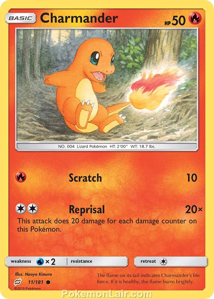 2019 Pokemon Trading Card Game Team Up Price List – 11 Charmander