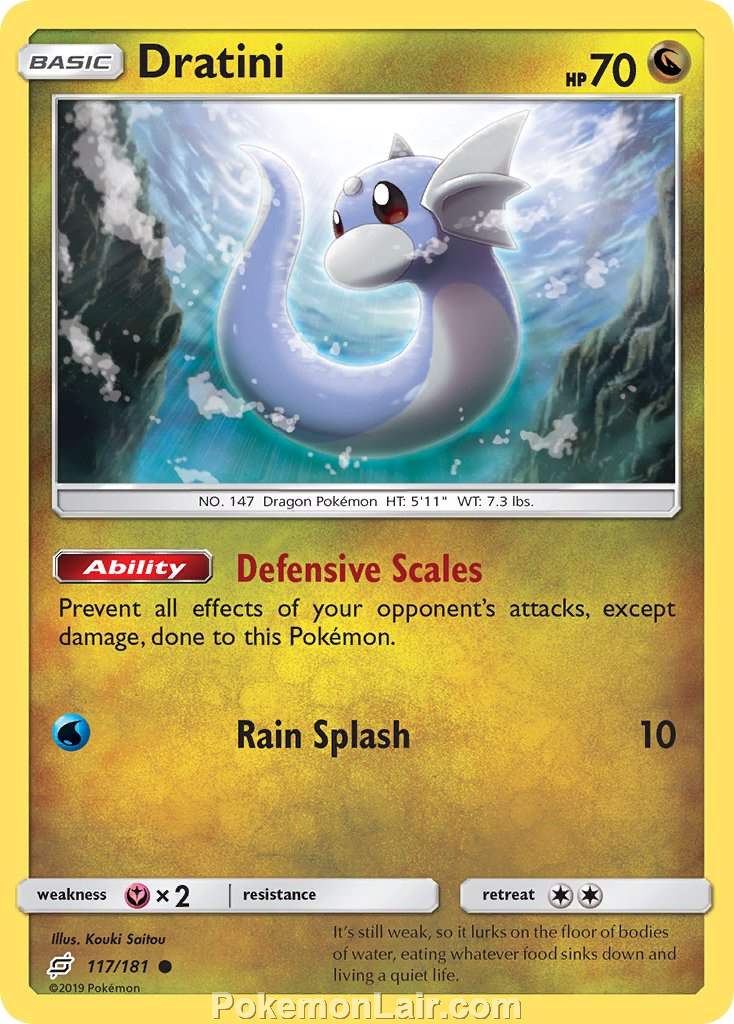 2019 Pokemon Trading Card Game Team Up Price List – 117 Dratini