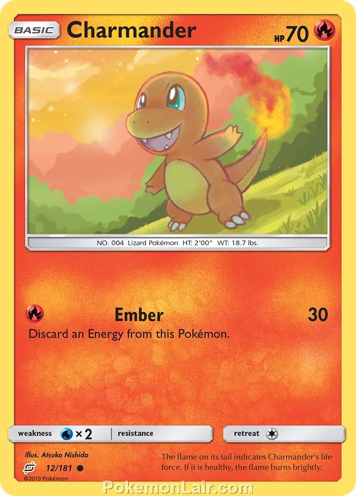 2019 Pokemon Trading Card Game Team Up Price List – 12 Charmander