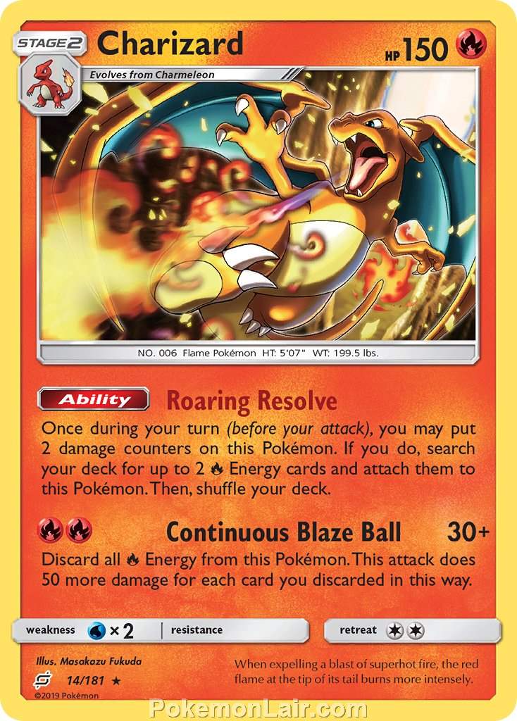 2019 Pokemon Trading Card Game Team Up Price List – 14 Charizard