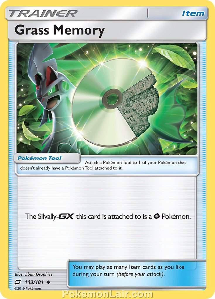 2019 Pokemon Trading Card Game Team Up Price List – 143 Grass Memory