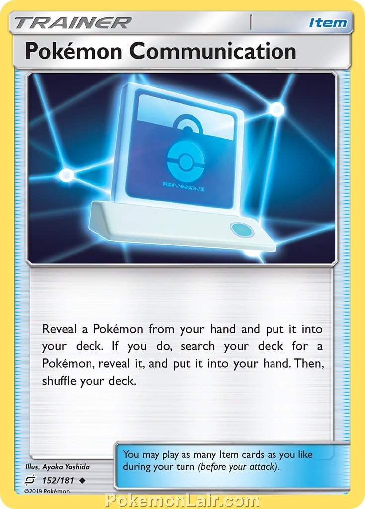 2019 Pokemon Trading Card Game Team Up Price List – 152 Pokemon Communication