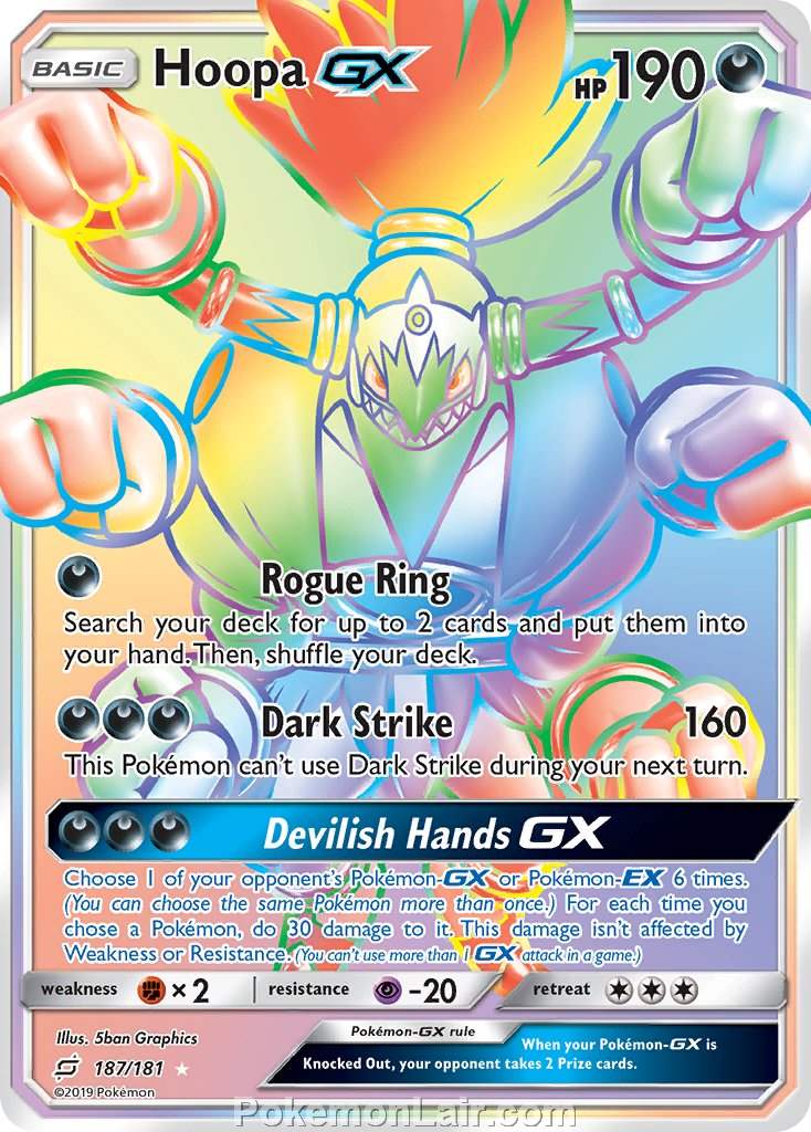 2019 Pokemon Trading Card Game Team Up Price List – 187 Hoopa GX