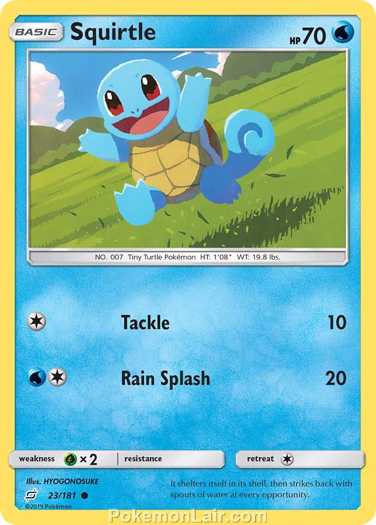 2019 Pokemon Trading Card Game Team Up Price List – 23 Squirtle