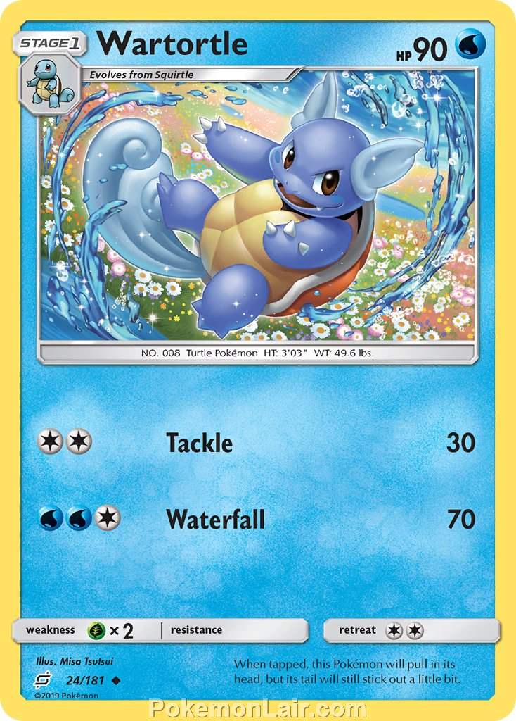 2019 Pokemon Trading Card Game Team Up Price List – 24 Wartortle