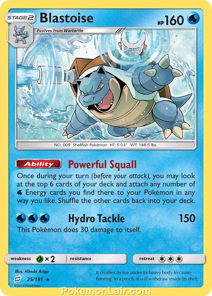 2019 Pokemon Trading Card Game Team Up Price List – 25 Blastoise