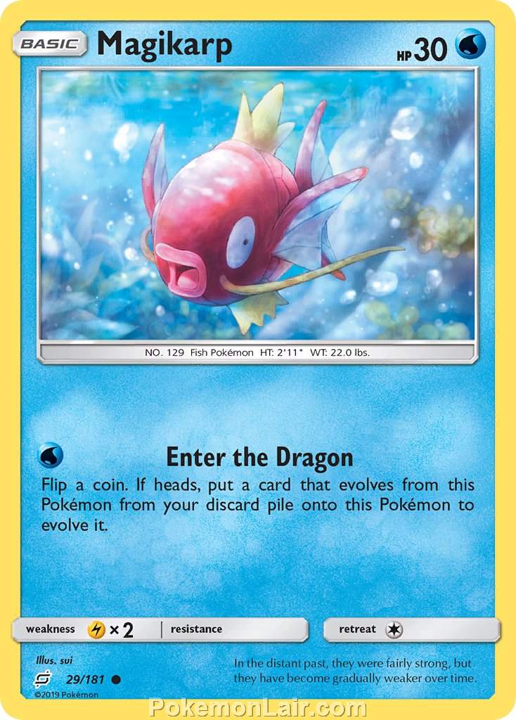 2019 Pokemon Trading Card Game Team Up Price List – 29 Magikarp