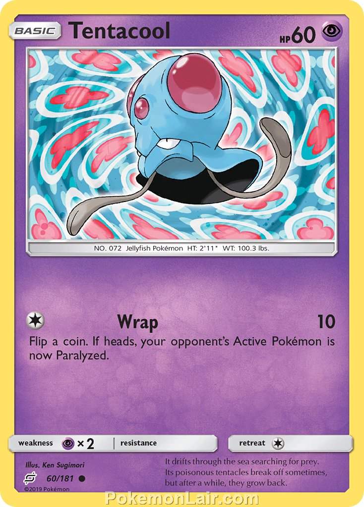 2019 Pokemon Trading Card Game Team Up Price List – 60 Tentacool