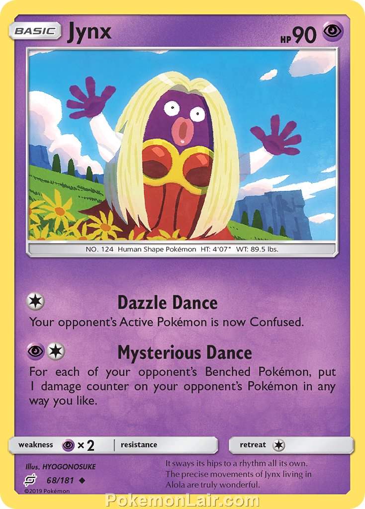 2019 Pokemon Trading Card Game Team Up Price List – 68 Jynx